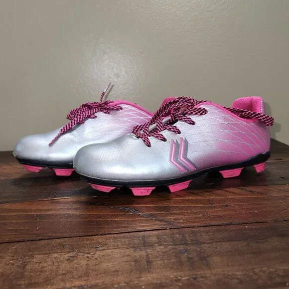 DSG Pink and Silver Soccer Cleats  Girls Size 13 - Picture 3 of 15